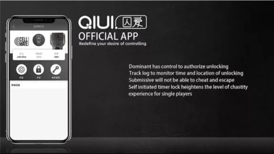 QIUI APP Remote Control Cock Cage Male Chastity Lock