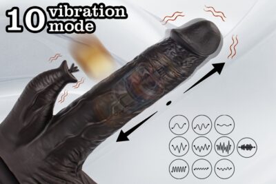 YIQU 21.84cm Vibrate Dildo 10 Vibration & 10 Thrusting Heating G-Spot Stimulation