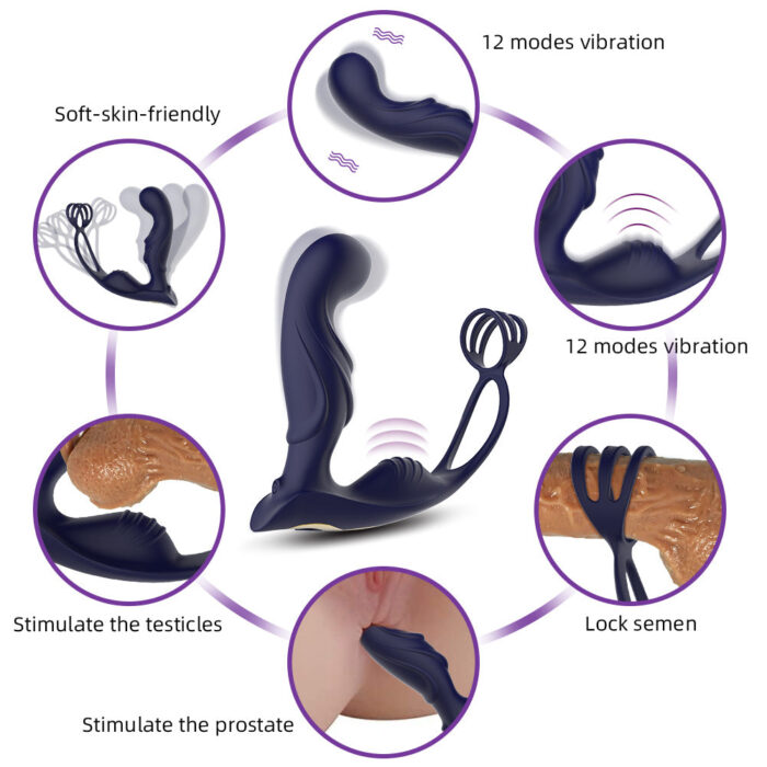CHIQING I Butt Massager Anal Vibrator Cock Ring Remote Control Prostate Massager