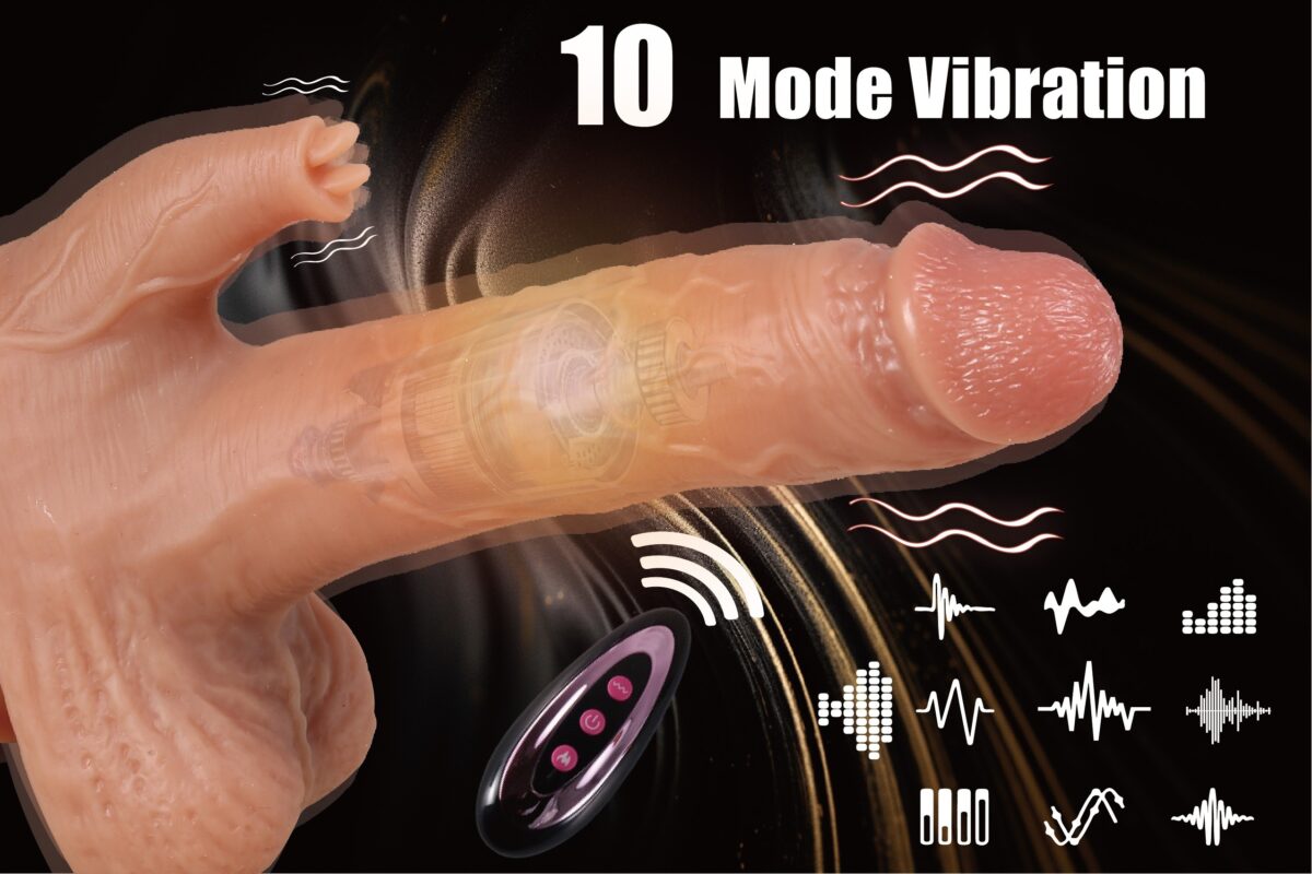 YIQU 5-In-1 Double-Headed Licking Tongue Dildo