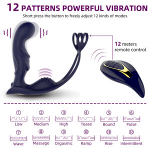 CHIQING I Butt Massager Anal Vibrator Cock Ring Remote Control Prostate Massager